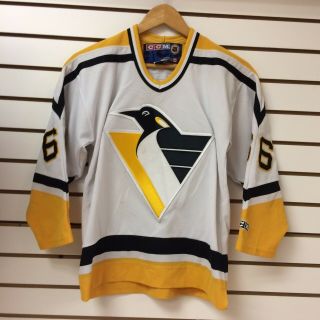 Vintage Pittsburgh Penguins Mario Lemieux Hockey Jersey Size Youth Xl