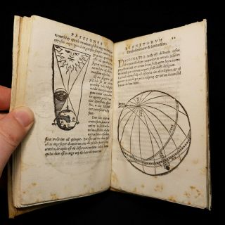 1537 VELLUM NOVAE THEORICAE PLANETARUM GEORGII Astronomy WOODCUTS Stars SUN MOON 10