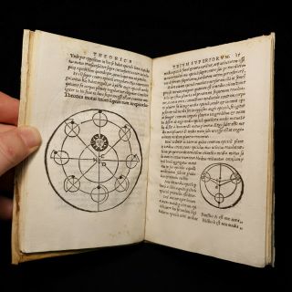 1537 VELLUM NOVAE THEORICAE PLANETARUM GEORGII Astronomy WOODCUTS Stars SUN MOON 8