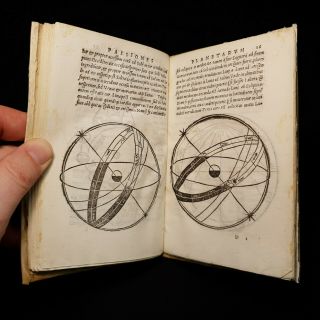 1537 VELLUM NOVAE THEORICAE PLANETARUM GEORGII Astronomy WOODCUTS Stars SUN MOON 9