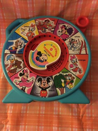 Vintage Disney Mickey Mouse & Friends Wonderful World Of Color See ’n Say 1988
