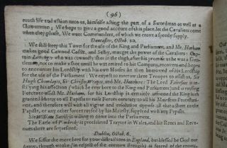 ENGLISH CIVIL WAR 1642 RAISING TROOPS ARMY CAVALIERS REBELS Blunden PAMPHLET 10