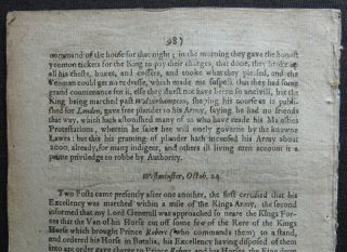 ENGLISH CIVIL WAR 1642 RAISING TROOPS ARMY CAVALIERS REBELS Blunden PAMPHLET 12