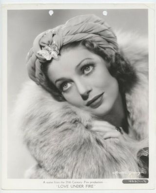 Loretta Young 1937 Vintage Hollywood Portrait Glamour Turban