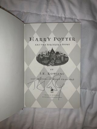 1998 - Harry Potter and the Sorcerer ' s Stone,  1st Edition; Signed J.  K.  Rowling 3