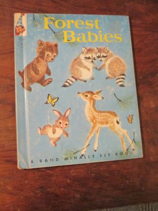 Vintage Forest Babies Rand Mcnally Elf Book 1st Edition 1959 Children 