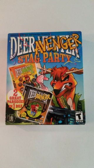 Deer Avenger Stag Party 2 In 1 Big Box Pc Game Classic Retro Vintage Windows Cib