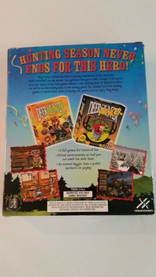 Deer Avenger Stag Party 2 in 1 BIG BOX PC GAME classic retro vintage windows CIB 2