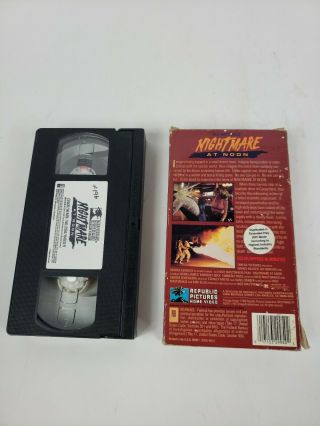 Nightmare At Noon VHS Vintage Horror Sci - Fi 2