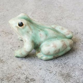 Vintage 1930 ' s Brush McCoy Pottery Frog Figurine Statue 2