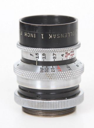 Wollensak Cine Velostigmat 25mm F1.  5 - 1 Inch C Mount Lens - Uncoated
