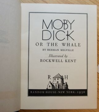 Moby Dick by Herman Melville 1930 First Trade Edition with Rockwell Kent Illus. 3