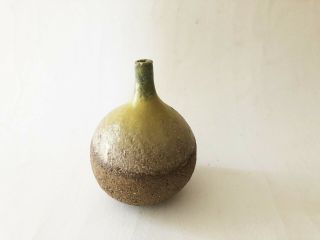 Vintage Mid Century Modern Stoneware Glazed Hand Made Vase Studio Pottery