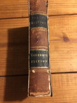 Rare Old Book Lectures on Rhetoric by Hugh Blair 1857 Civil War Era Novelty 3