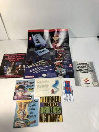Vintage Nintendo Nes Posters Box Inserts Instruction Booklets