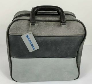 Vintage Brunswick Bowling Ball Bag Gray Case Rockabilly Usa