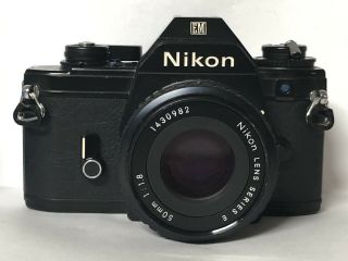 Vintage Nikon Em 35mm Camera W/ E Series 50mm 1.  8 Pancake Lens
