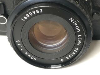 Vintage Nikon EM 35mm Camera W/ E Series 50mm 1.  8 Pancake Lens 2