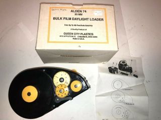 Vintage Alden 74 35mm Bulk Film Daylight Loader 100ft Box Instructions