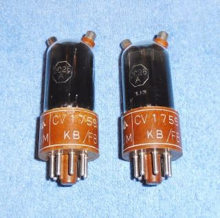 2 Nos 2c26 - A Vacuum Tubes - Vintage 10 - Watt Cv1759 Radio Transmitting Triodes