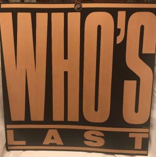 Vintage The Who Who’s Last Mca2 - 8018 Promo Poster 12”x12” Advertising Record