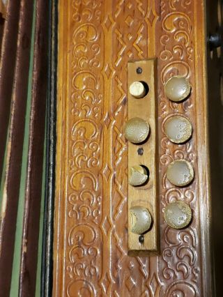 Vintage Hohner 2 Row Button Accordion 4