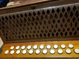 Vintage Hohner 2 Row Button Accordion 5