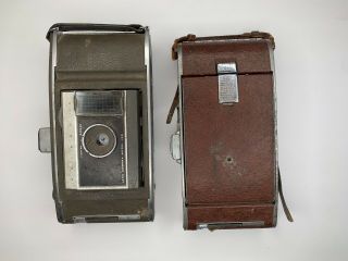 Vintage Polaroid Camera Set Of 2 Model 95 & Model J66 Land Camera