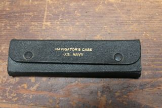 Vintage Us Navy Navigators Instruments W/ Case By Dietzgen Co.  Usa