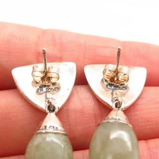 Carolyn Pollack Old Pawn Vintage Sterling Silver Jade Gemstone Tribal Earrings 5
