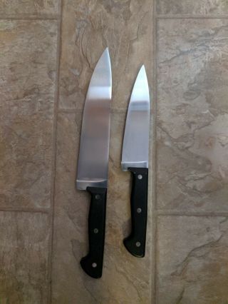 Two Vintage Gerber Balance Plus Kitchen Knives 6 " 8 "