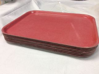 Vintage Bolta Food Serving Tray - 18x14 Rectangular Red Qty - 7 Made In USA 1082S 5