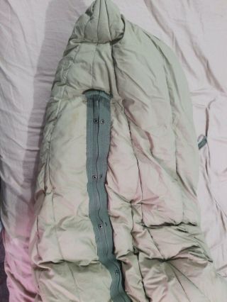 LARGE VINTAGE US MILITARY M - 1949 DOWN FILLED MUMMY STYLE MOUNTAIN SLEEPING BAG 3
