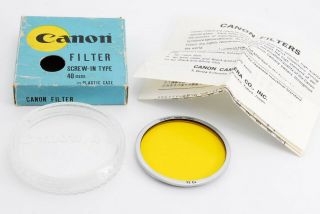 【mint】 Vintage Canon Lens Filter 48mm Y3 2x Yellow From Japan