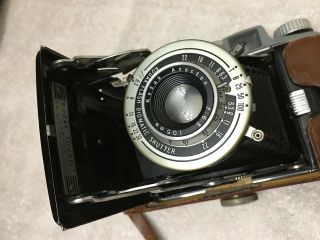 Vintage Kodak Tourist Camera Folding Bellows 105mm F/6.  3 Lens,  Case & Strap