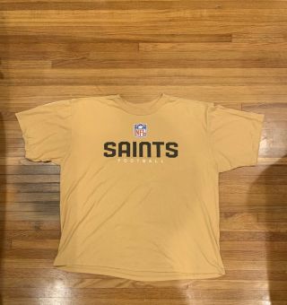 Vintage Nfl Reebok Orleans Saints Yellow T - Shirt Size 2xl