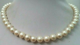 Stunning Vintage Estate Ind Knotted Pearl Bead 16.  5 " Necklace G738w