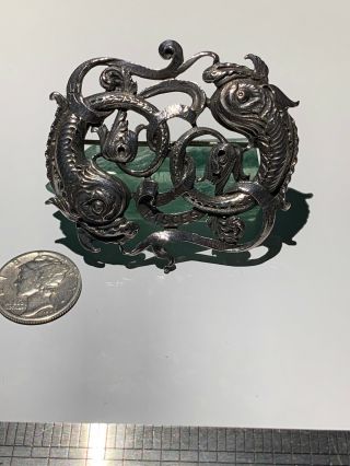Vintage Sterling Silver Pisces Brooch Pin By Cini 19.  5 Grams 2x2 Inches.
