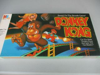 Vintage Rare Donkey Kong Board Game Milton Bradley 1982 Nintendo Nib