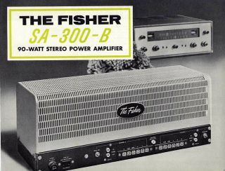 FISHER SA - 300B Stereo Tube Power Amplifier,  4 Telefunkens 6