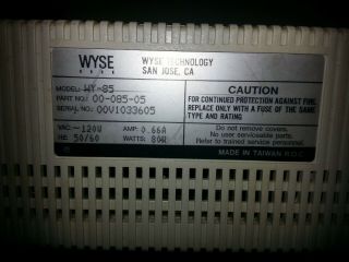 Wyse WY - 85 Amber Display CRT Terminal and Wyse Keyboard 5