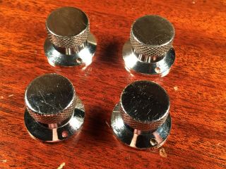 4 Vintage Vox Guitar And Amplifier Knobs Chrome Red Dot