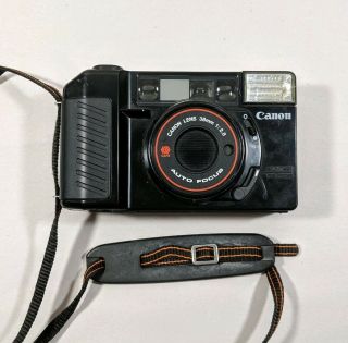 Canon Sure Shot Auto Focus 3rmm Film Camera 38mm 1:2.  8 With Strap Vintage