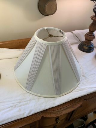 Large Ivory Colored Silk O Lite Lined Lampshade Vintage 90’s
