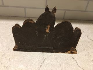Vintage Four Pipe Stand,  Horse and Dogs Over Fence,  SYROCO WOOD,  Holds 4 Pipes 3