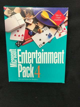 Microsoft Entertainment Pack 4 Windows Computer Games 3.  5 " Discs Box