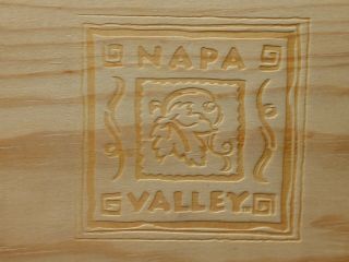 Vintage Napa Valley Box Co.  50 Cd Wooden Storage & Display Box Rack Crate