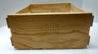 Vintage Napa Valley Box Co.  50 CD Wooden Storage & Display Box Rack Crate 6