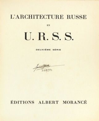 1930 ALBUM L’Architecture Russe en U.  R.  S.  S.  Russian Architecture in the USSR 2