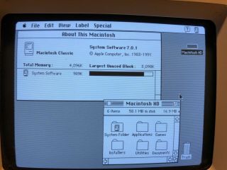 Apple Macintosh Classic Computer M1420 - RECAPPED LOGIC BOARD & ANALOG BOARD 7